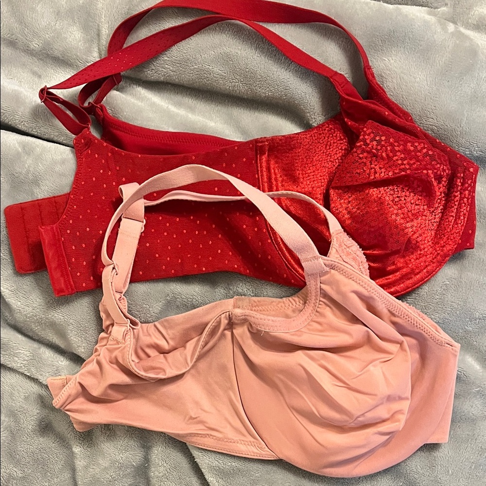 Wacoal Red and Pink Bra Set